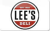 Lee's&nbsp;Deli
Gift&nbsp;Card