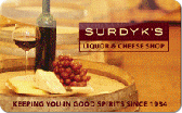 Surdyk's&nbsp;Liquor
&&nbsp;Cheese&nbsp;Shop
Gift&nbsp;Card
