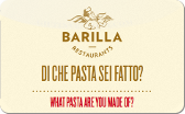 Barilla&nbsp;Restaurants
Gift&nbsp;Card