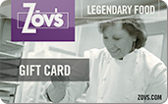 Zov's&nbsp;Restaurants
Gift&nbsp;Card